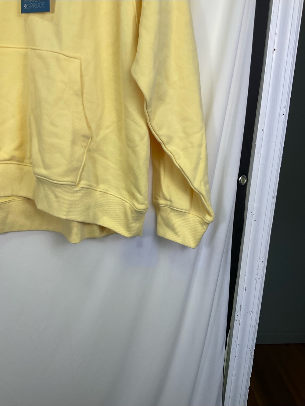 Market & Spruce Davis Raglan Fleece Quarter Zip Sweatshirt-Yellow - Picture 6 of 8